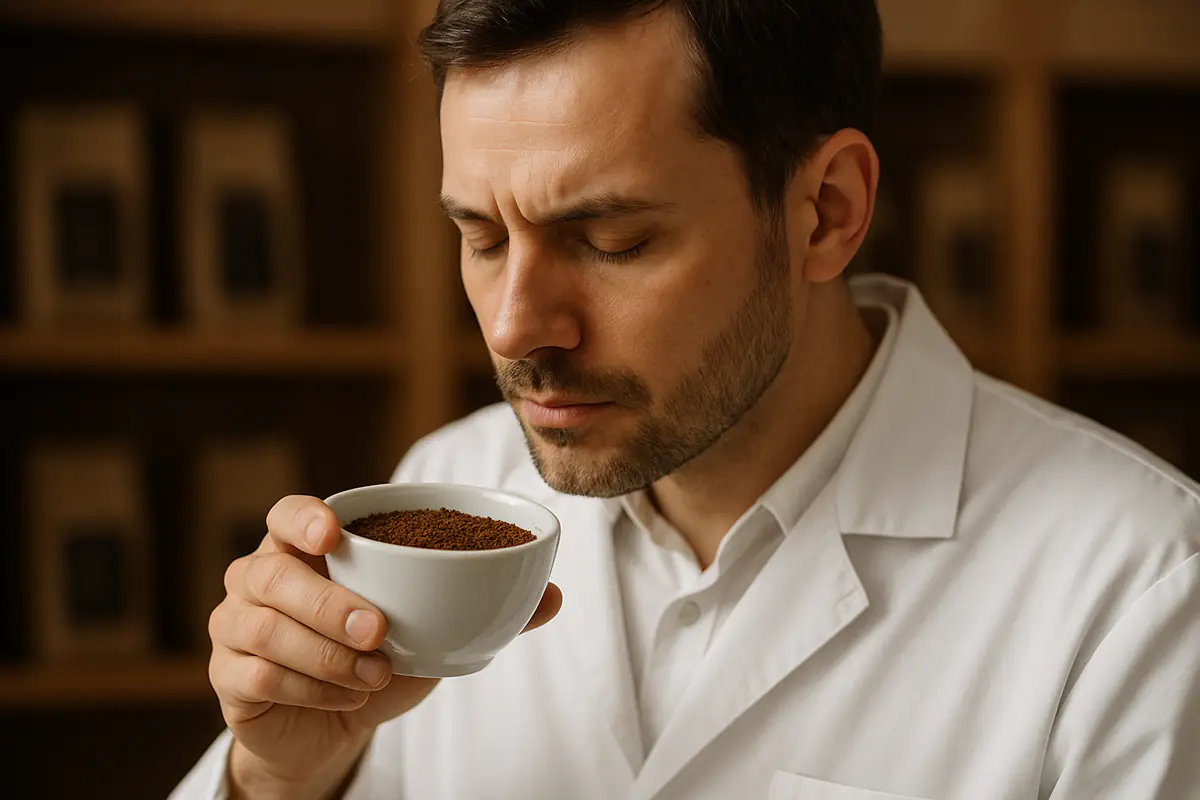 متخصص کاپینگ در حال بررسی عطر
