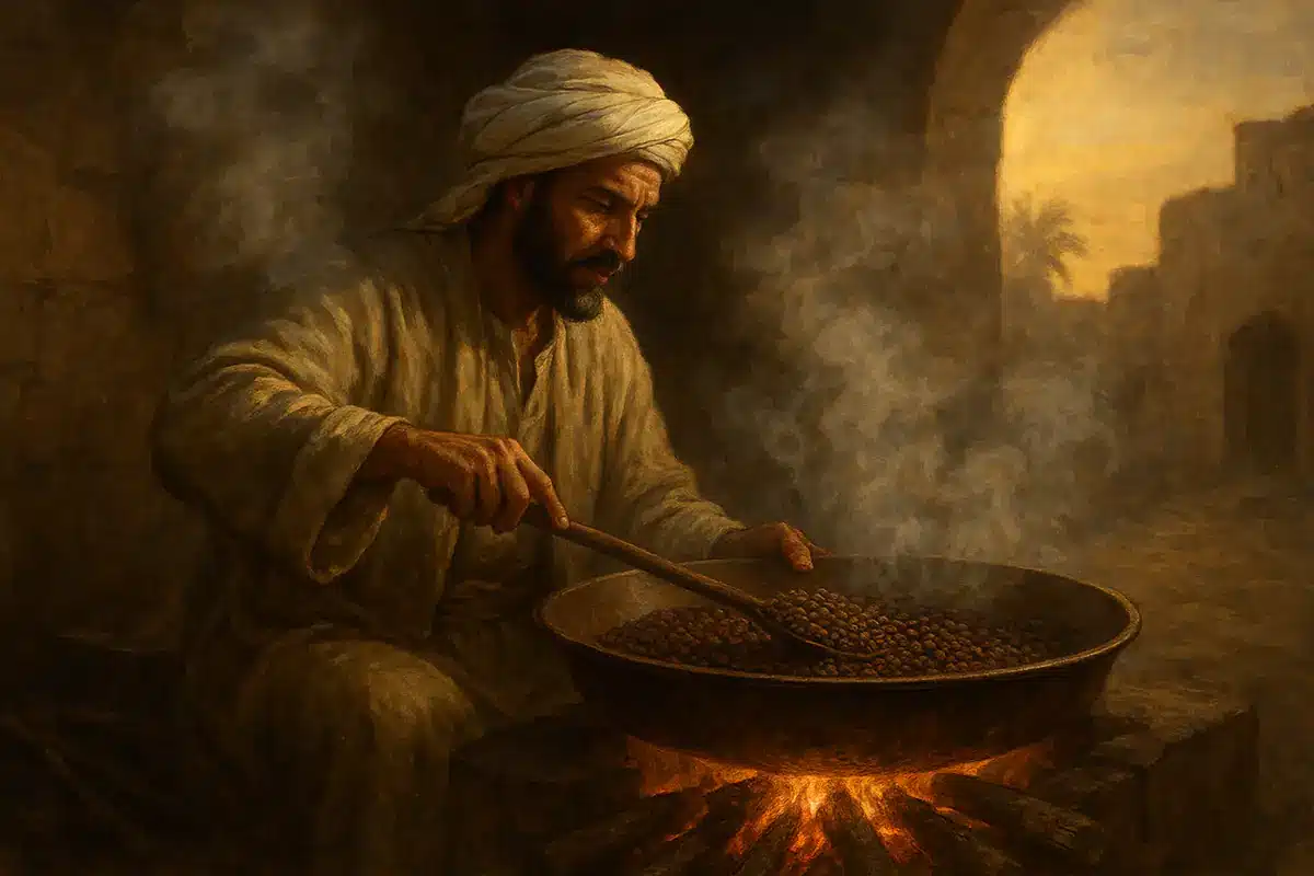تاریخچه رست قهوه روش سنتی رست قهوه روی آتش