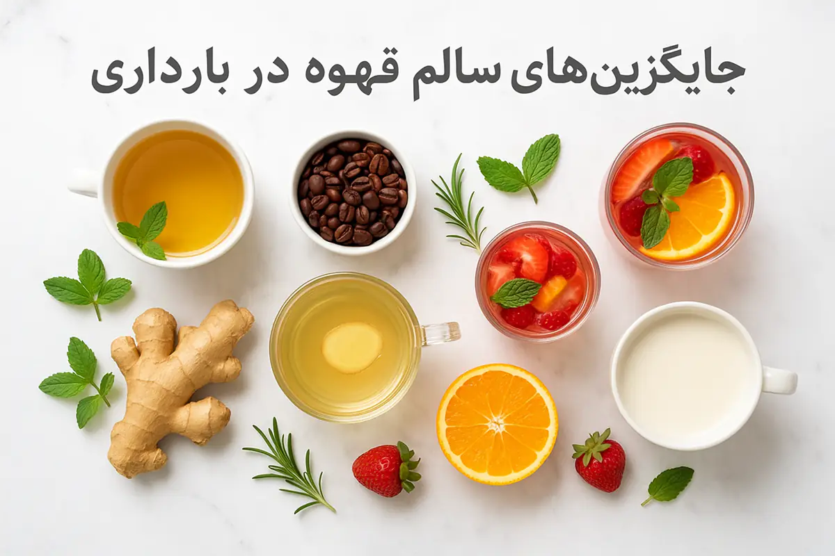 نمودار مقایسه میزان کافئین در نوشیدنیها