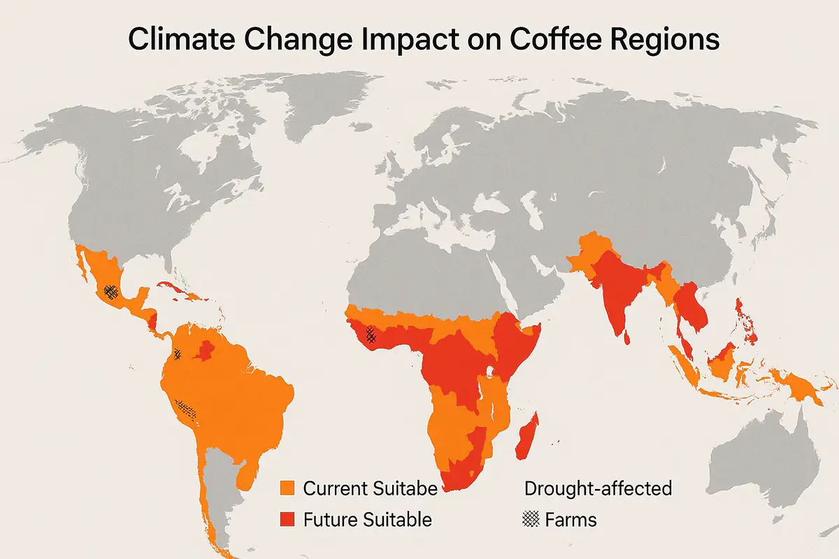 Climate Change Coffee Impact Map