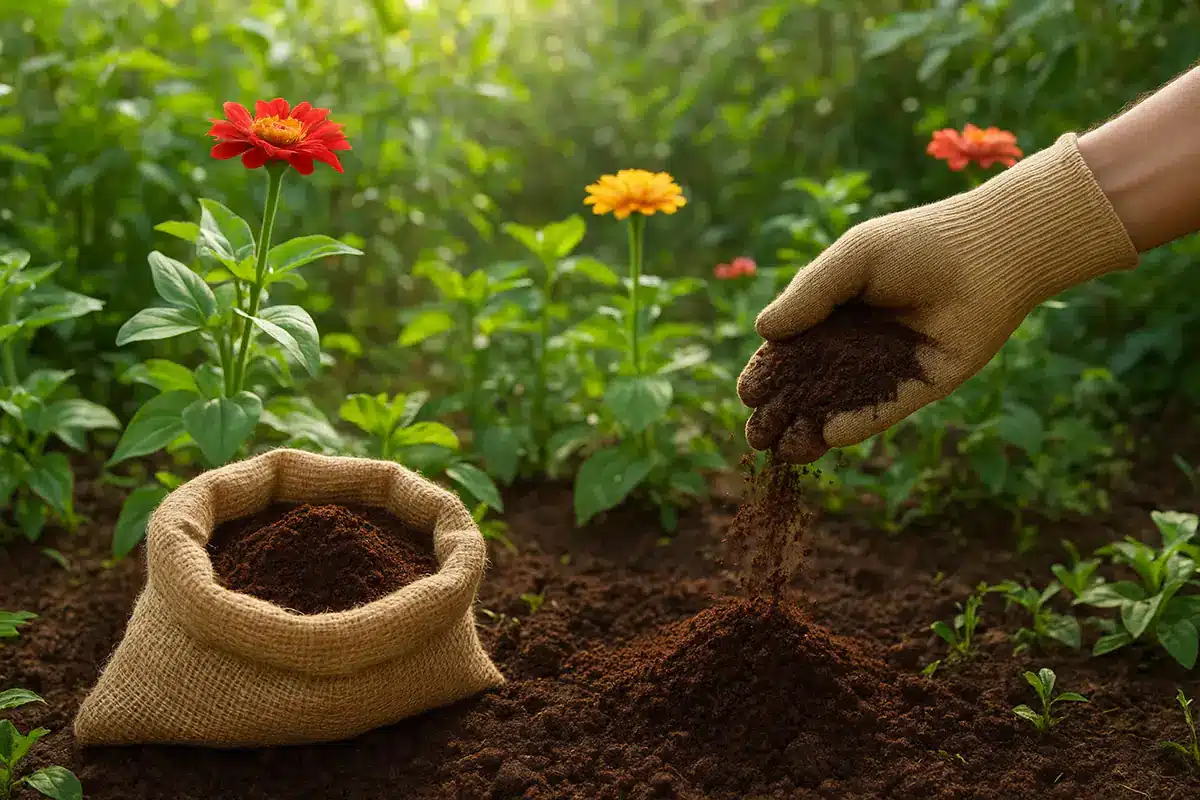 استفاده از تفاله قهوه به عنوان کود طبیعی در باغچه