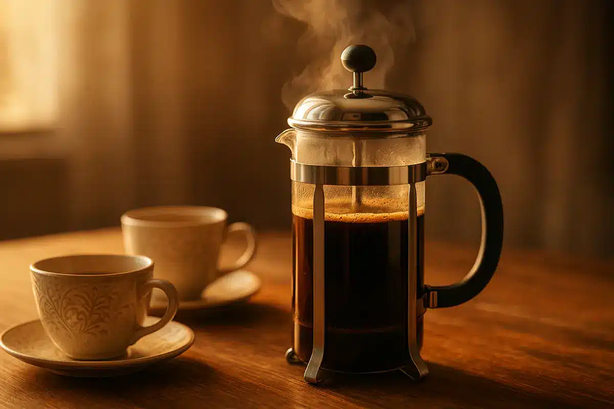 فرآیند دم آوری قهوه با فرنچ پرس