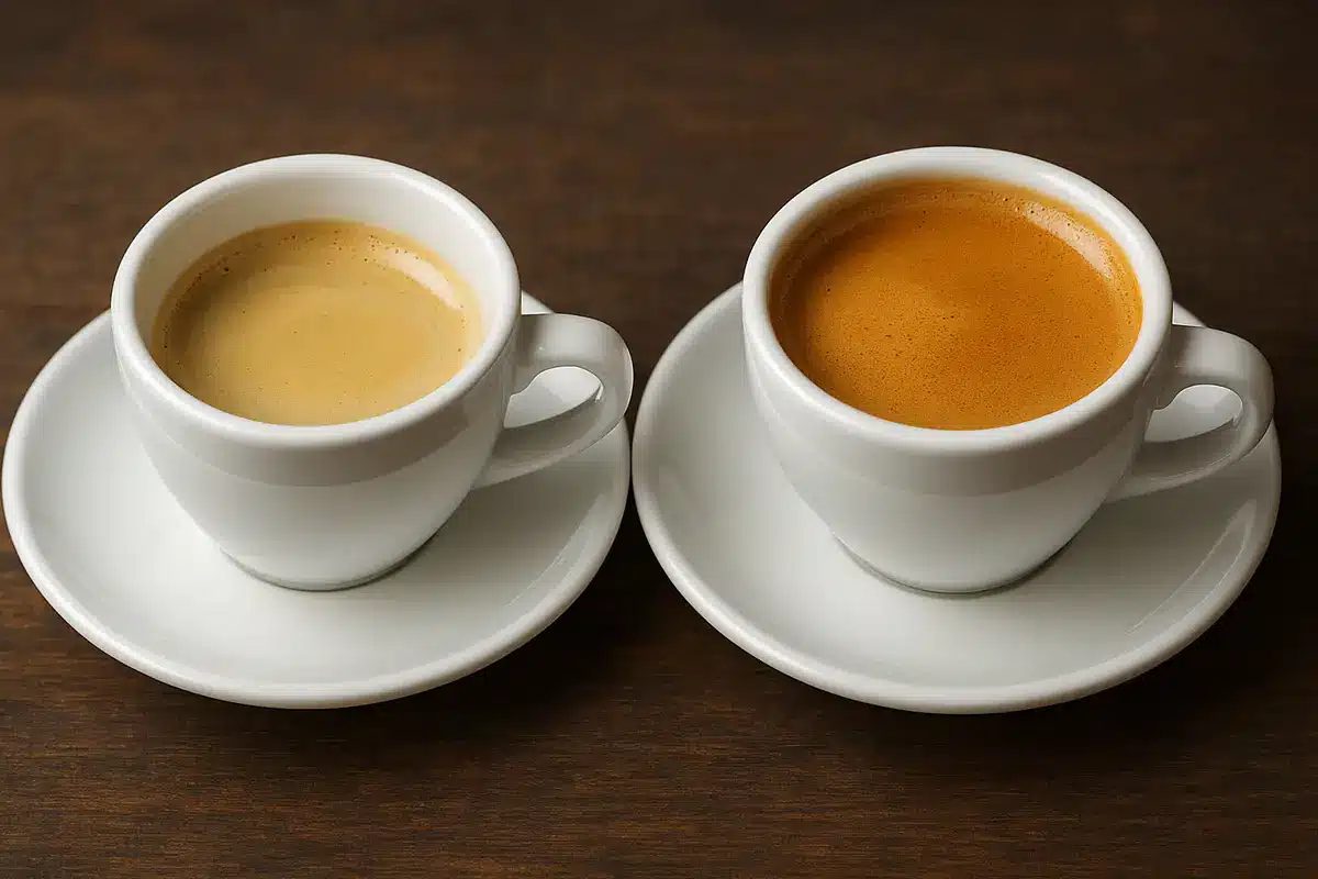 Under extracted vs Perfect Crema