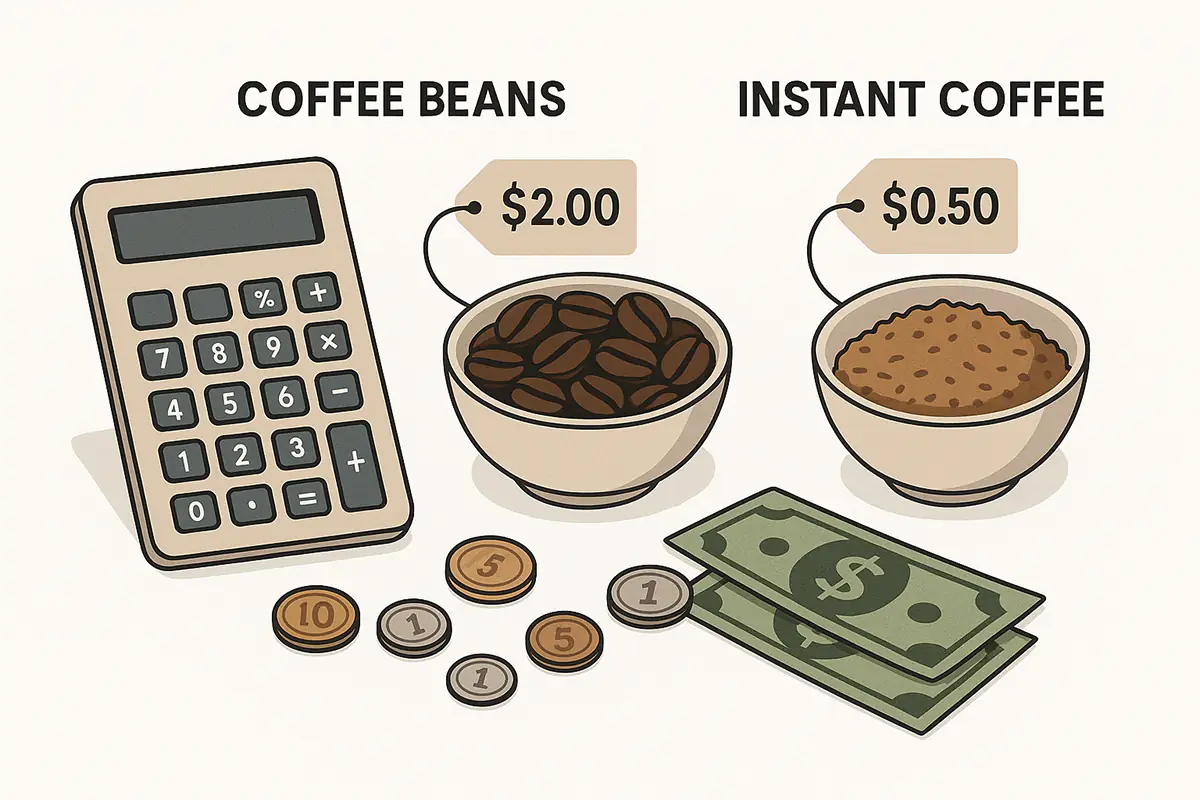 cost comparison infographic showing calculator