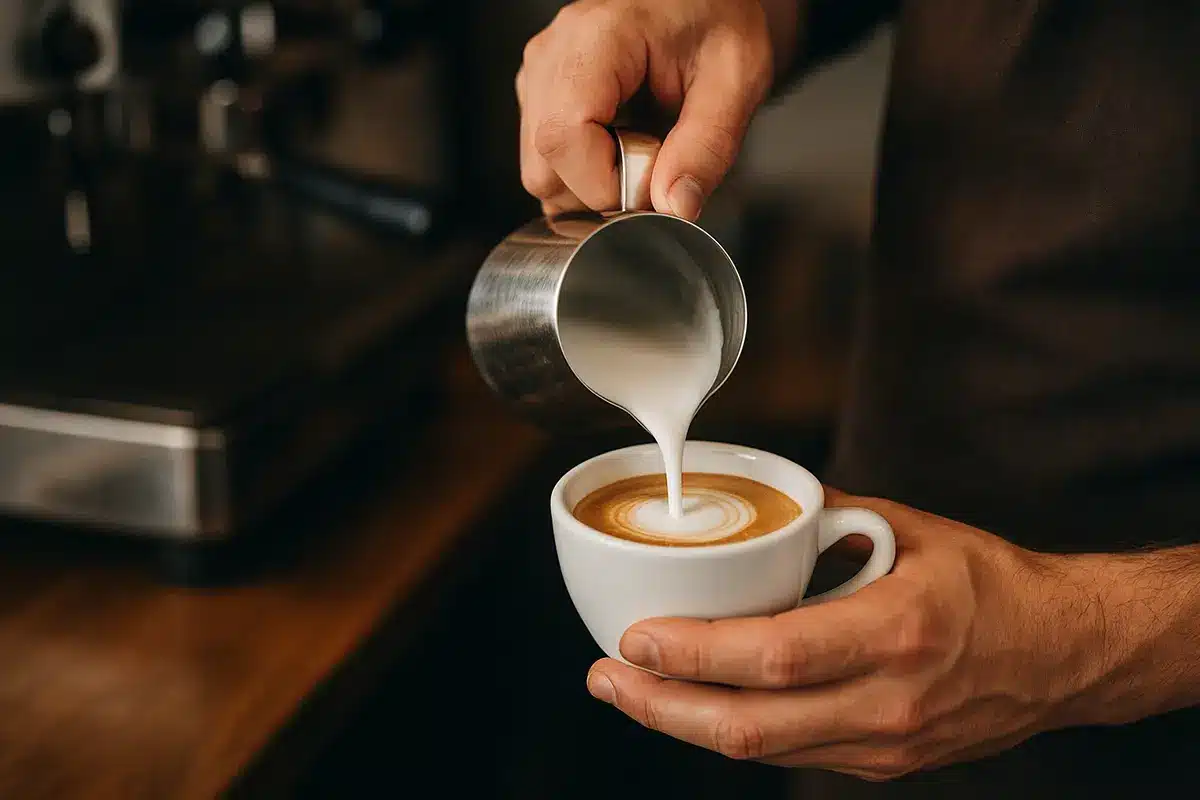 Barista Making Cortado