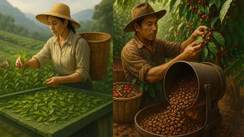 مزایای چای و قهوه