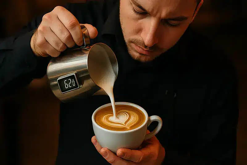گرم کردن شیر برای قهوه