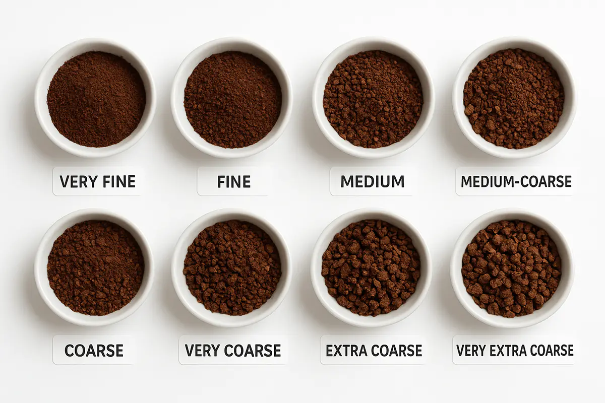 Coffee brewing methods grind size