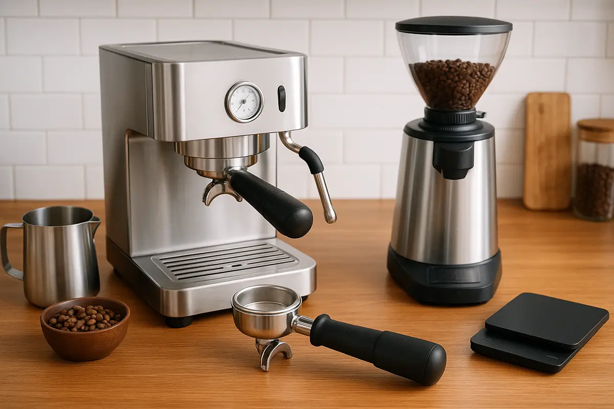 Home Barista Setup Naked Portafilter