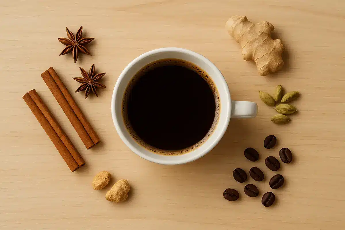 فضای مطالعه شبانه با بهترین قهوه برای شب امتحان