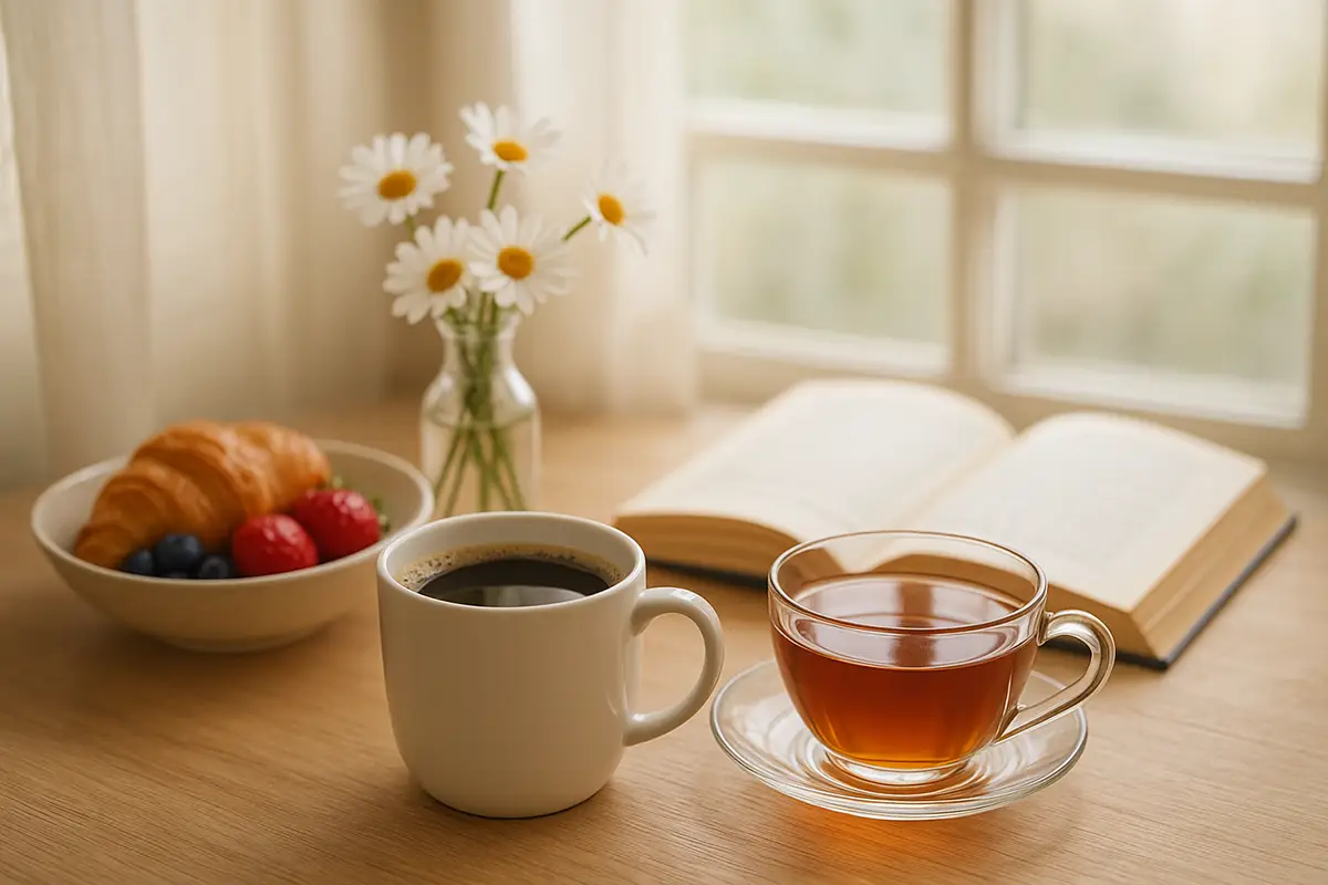 انتخاب بین چای و قهوه برای صبحانه
