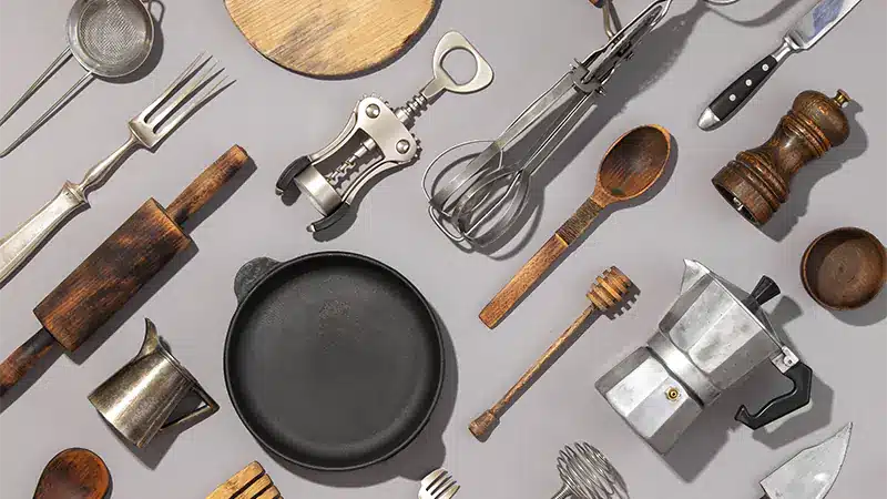 top view utensils composition arrangement copy